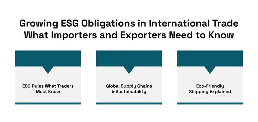 Growing ESG Obligations in International Trade