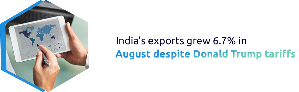 How India's exports grew 6.7 in August despite Trump's tariffs