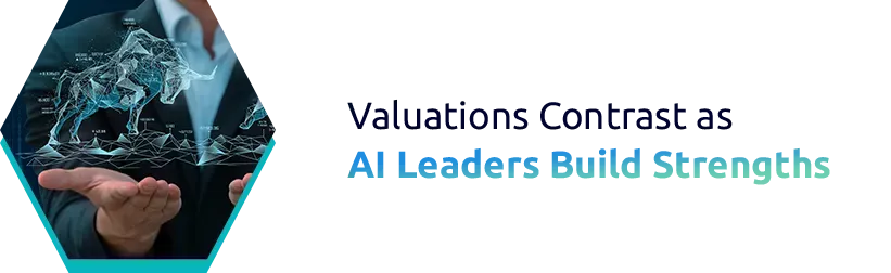 Valuations Contrast as AI Leaders Build Strengths