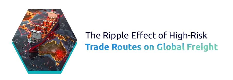 The Ripple Effect of High-Risk Trade Routes on Global Freight