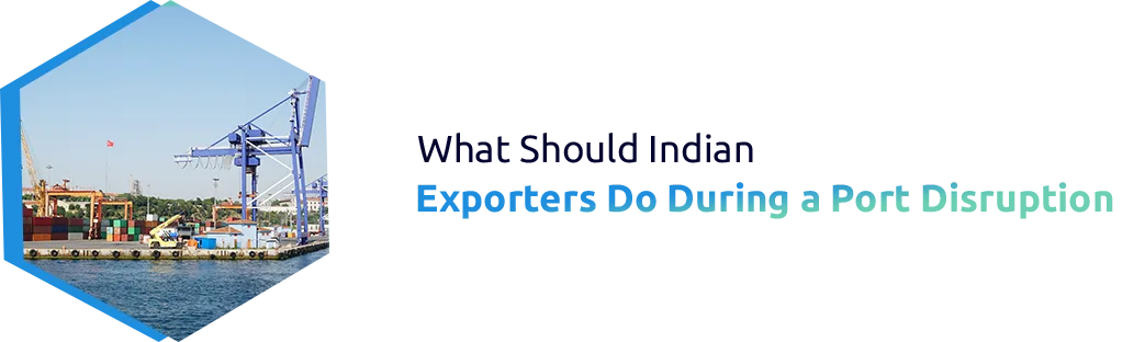 What Should Indian Exporters Do During a Port Disruption?